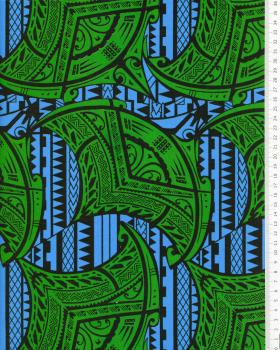 Polynesian fabric ITOITO Green - Tissushop